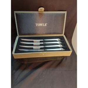Towel Mfg Stainless Steel Steak Knifes Set of 4 in gift box